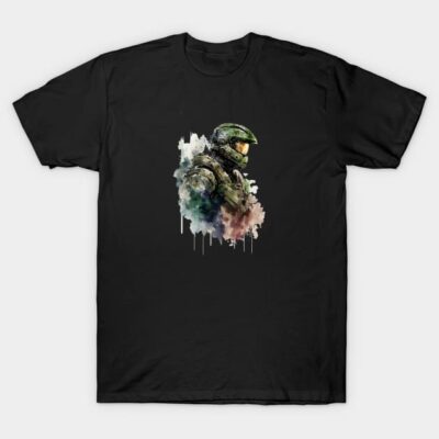 Halo Master Chief Watercolor Original Artwork T-Shirt Official Halo Merch Store Merch