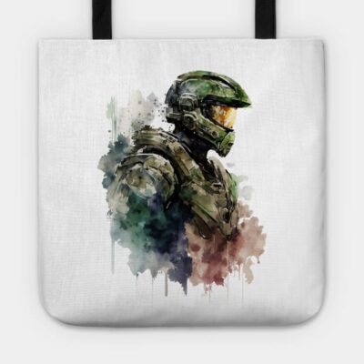 Halo Master Chief Watercolor Original Artwork Tote Official Halo Merch Store Merch