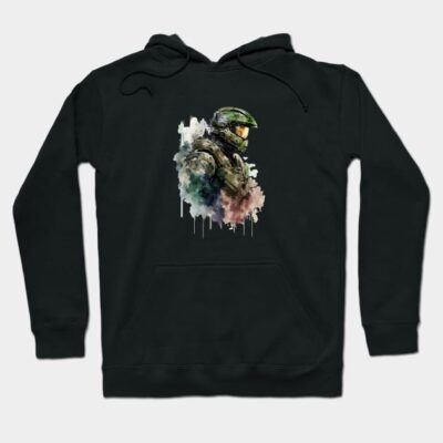 Halo Master Chief Watercolor Original Artwork Hoodie Official Halo Merch Store Merch