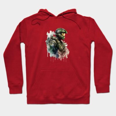 Halo Master Chief Watercolor Original Artwork Hoodie Official Halo Merch Store Merch