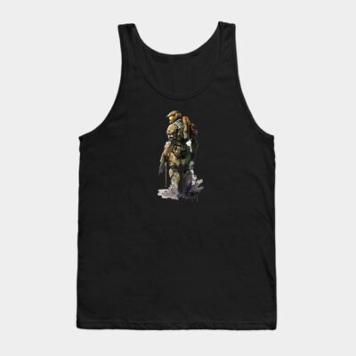 Halo Master Chief Watercolor Original Artwork Tank Top Official Halo Merch Store Merch