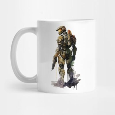 Halo Master Chief Watercolor Original Artwork Mug Official Halo Merch Store Merch