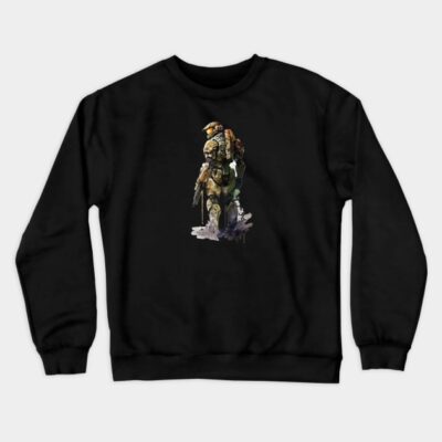 Halo Master Chief Watercolor Original Artwork Crewneck Sweatshirt Official Halo Merch Store Merch