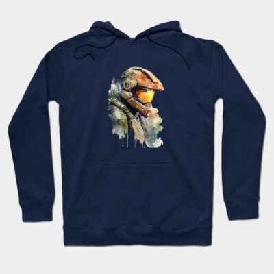 Halo Master Chief Watercolor Original Artwork Hoodie Official Halo Merch Store Merch