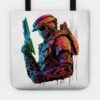 Halo Master Chief Neon Original Artwork Tote Official Halo Merch Store Merch