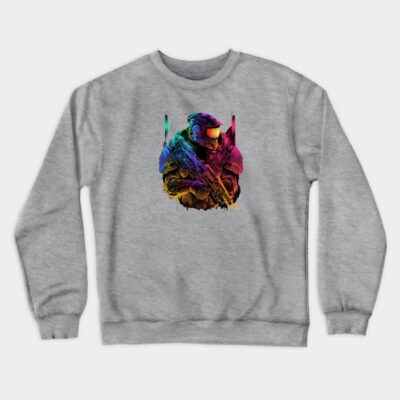 Halo Master Chief Neon Original Artwork Crewneck Sweatshirt Official Halo Merch Store Merch