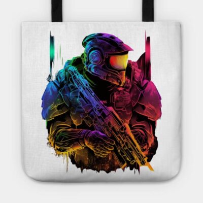 Halo Master Chief Neon Original Artwork Tote Official Halo Merch Store Merch