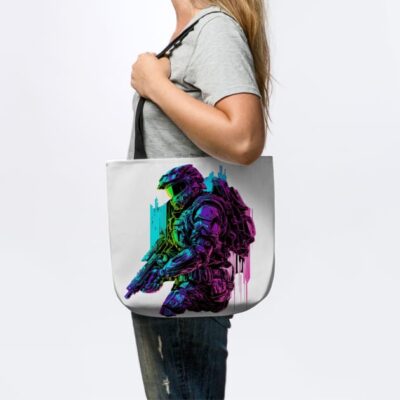 Halo Master Chief Neon Original Artwork Tote Official Halo Merch Store Merch