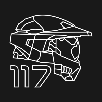 Master Chief 117 Line Art Minimalist Crewneck Sweatshirt Official Halo Merch Store Merch