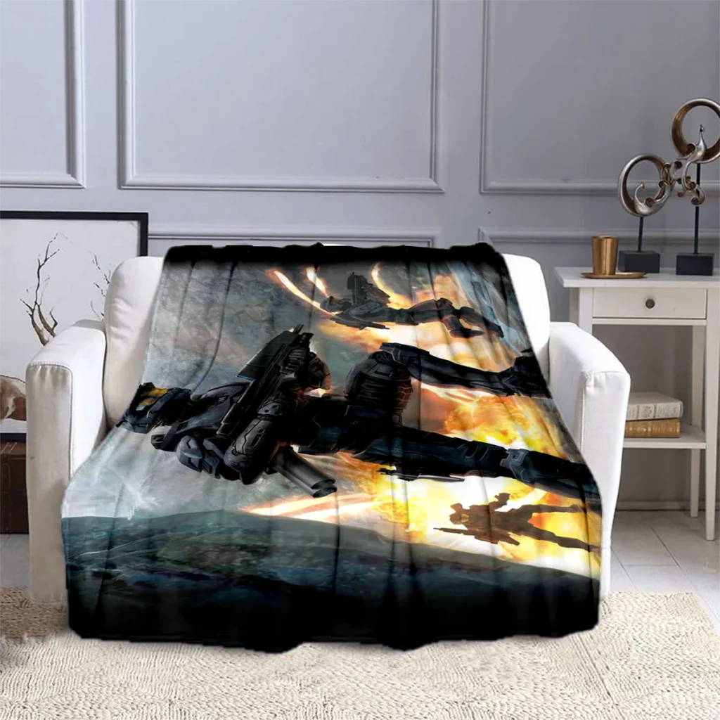 Halo Shoot Game Sergeant Blanket Children s Blanket High Quality Flannel Blanket Soft and Comfortable Home 2 - Halo Merch Store