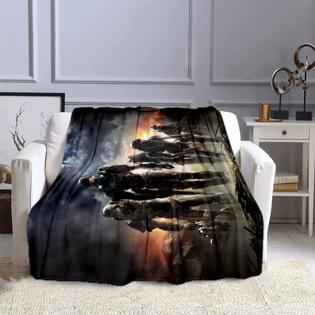 Halo Shoot Game Sergeant Blanket Children s Blanket High Quality Flannel Blanket Soft and Comfortable Home 6 - Halo Merch Store