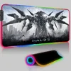 Keyboard LED Mouse Pad RGB Halo 5 Guardians Pc Accessories Mousepad Gamer Computer Desks Rubber Game 9 - Halo Merch Store