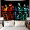 Pop Cartoon 3D Game Halo Patterns Tapestry Wall Hanging Cloth Decorative Tapestry Modern Family Art Decorative 10 - Halo Merch Store