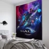 Pop Cartoon 3D Game Halo Patterns Tapestry Wall Hanging Cloth Decorative Tapestry Modern Family Art Decorative 15 - Halo Merch Store