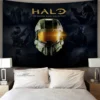 Pop Cartoon 3D Game Halo Patterns Tapestry Wall Hanging Cloth Decorative Tapestry Modern Family Art Decorative 5 - Halo Merch Store