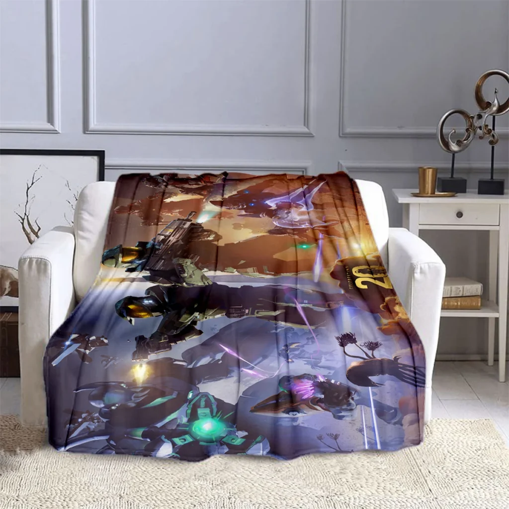 Shoot Game Halo Sergeant Blanket Children s Blanket High Quality Flannel Blanket Soft and Comfortable Home 18 - Halo Merch Store