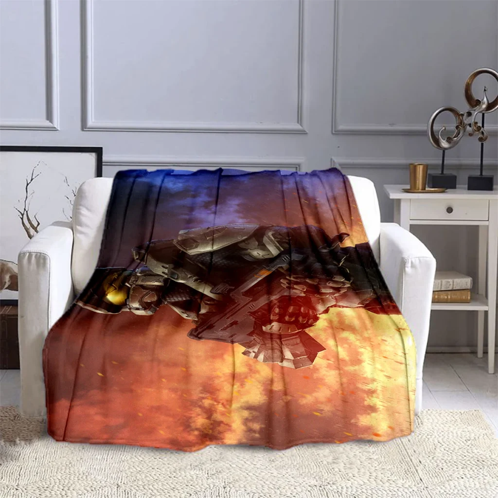 Shoot Game Halo Sergeant Blanket Children s Blanket High Quality Flannel Blanket Soft and Comfortable Home 3 - Halo Merch Store