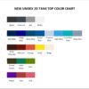 tank top color chart - Halo Merch Store